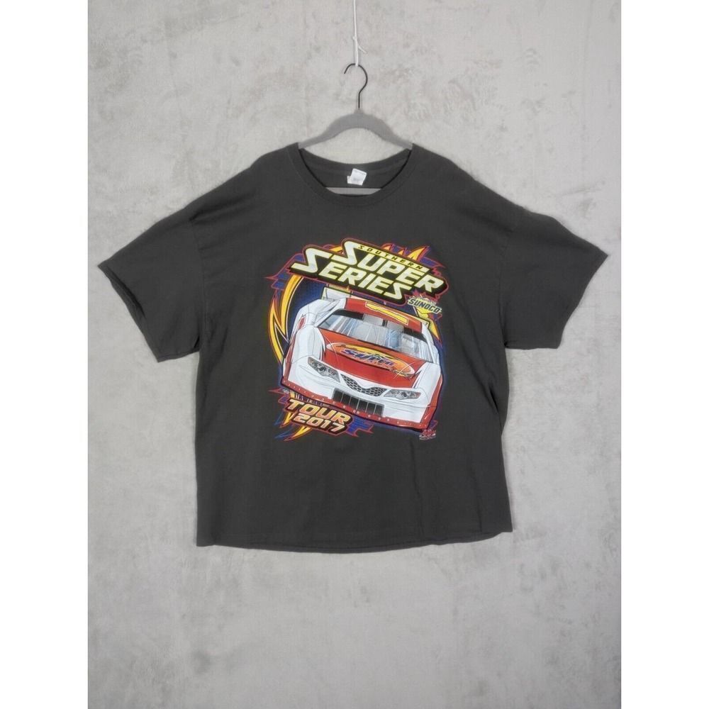 Southern Super Series Sunoco 2017 Series Grey T‎ Shirt All Over Graphic Size 3XL